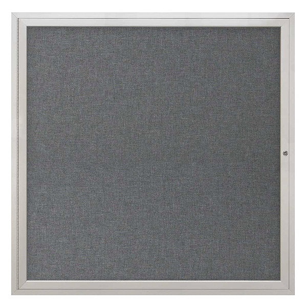 Corkboard, 48"x48", Medium Grey/Satin