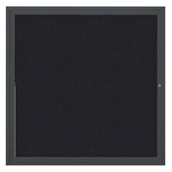 Corkboard, 48"x48", Rubber/Black