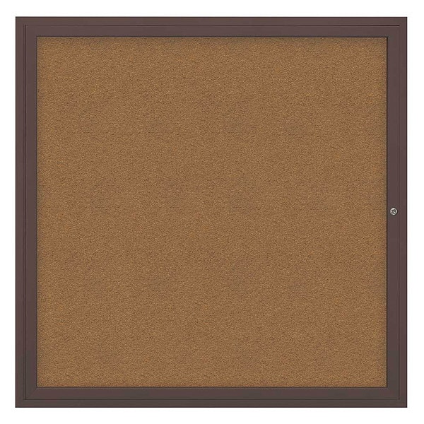 Corkboard, 48"x48", Synthetic Cork/Bronze