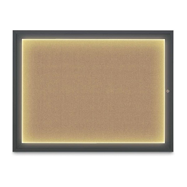 Corkboard, 48"x36", Buff/Black