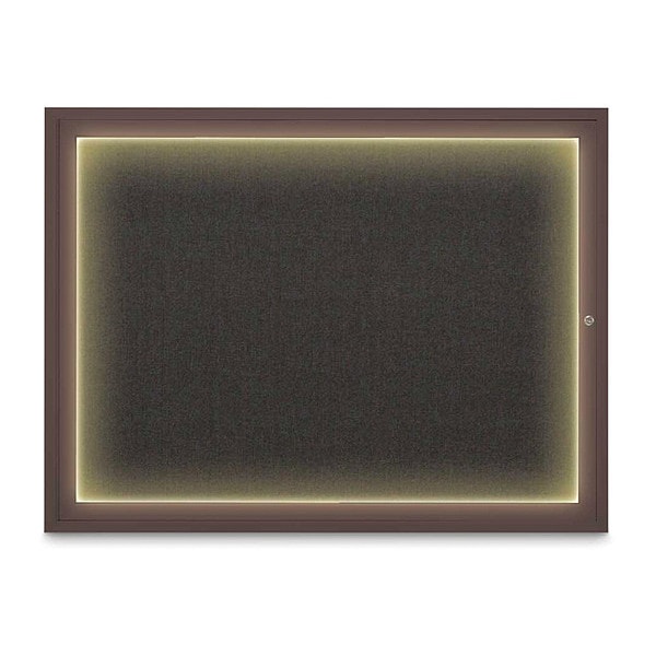 Corkboard, 48"x36", Black/Bronze