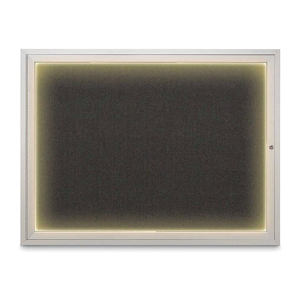 Corkboard, 48"x36", Black/Satin