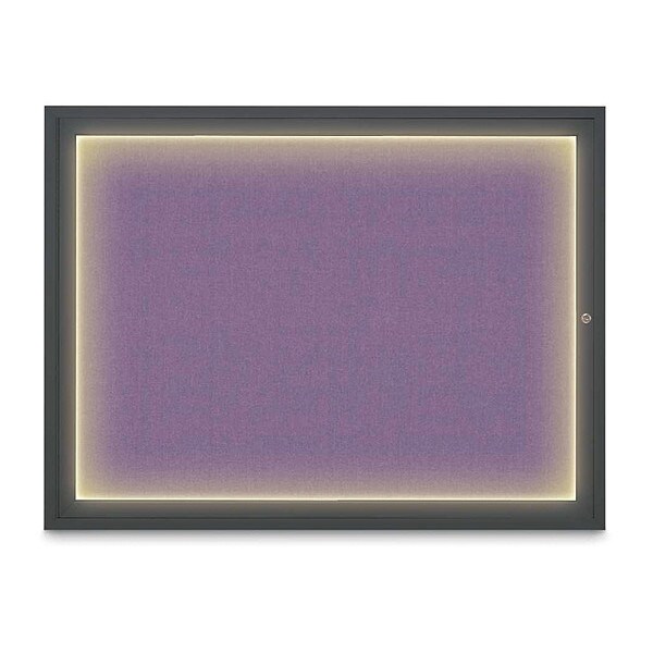Corkboard, 48"x36", Amethyst/Black