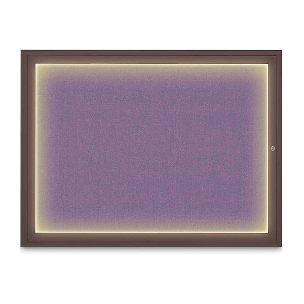 Corkboard, 48"x36", Amethyst/Bronze