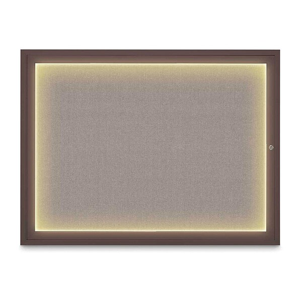 Corkboard, 48"x36", Pearl/Bronze