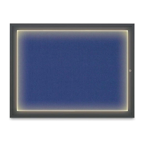 Corkboard, 48"x36", Cobalt Accent/Black