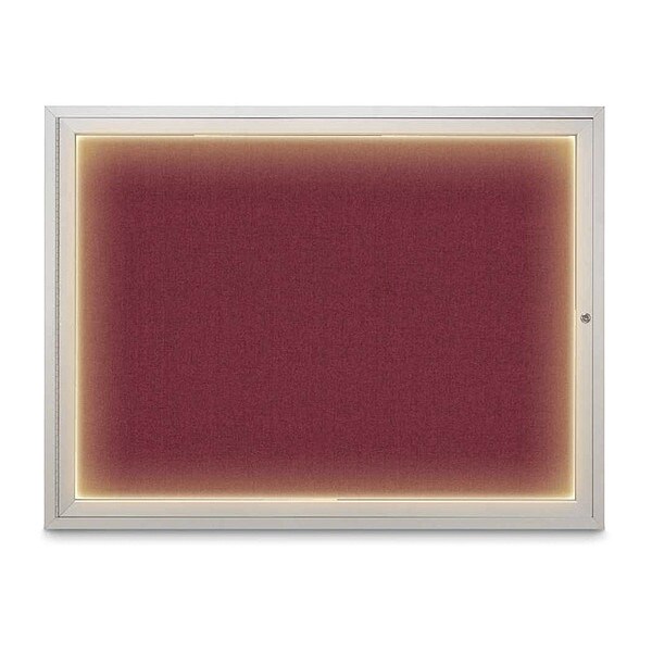 Corkboard, 48"x36", Deep Burgundy/Satin