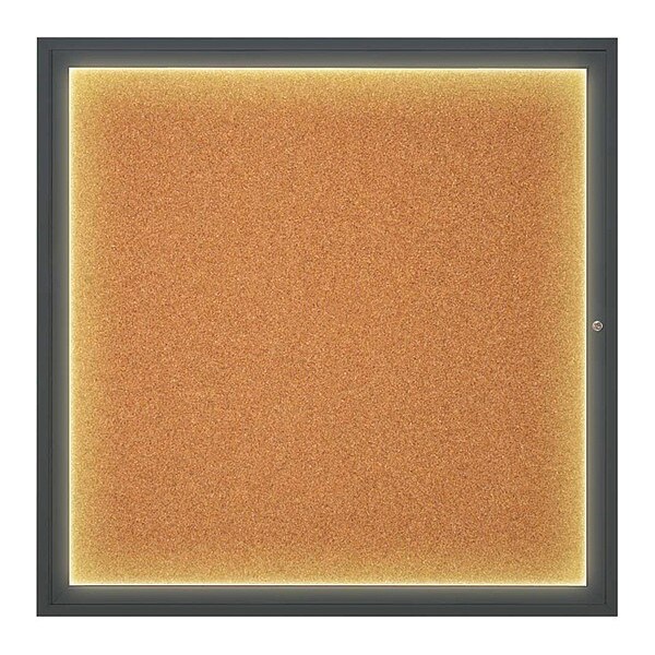 Corkboard, 48"x48", Cork/Black
