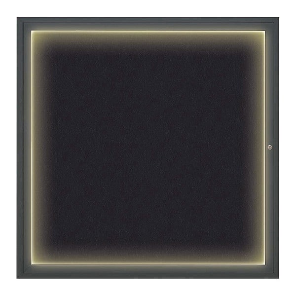 Corkboard, 48"x48", Rubber/Black
