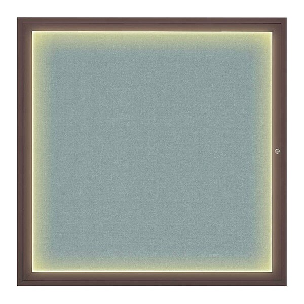 Corkboard, 48"x48", Cloud/Bronze