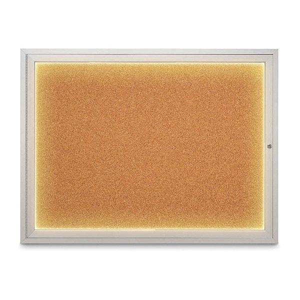 Corkboard, 48"x36", Cork/Satin