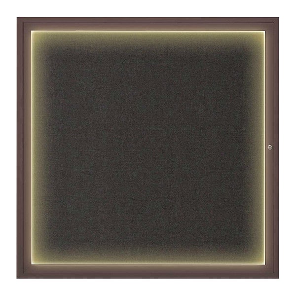 Corkboard, 48"x48", Black/Bronze