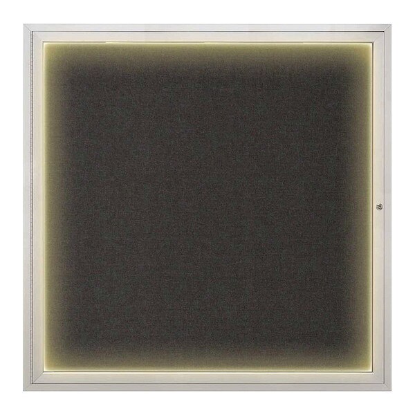 Corkboard, 48"x48", Black/Satin