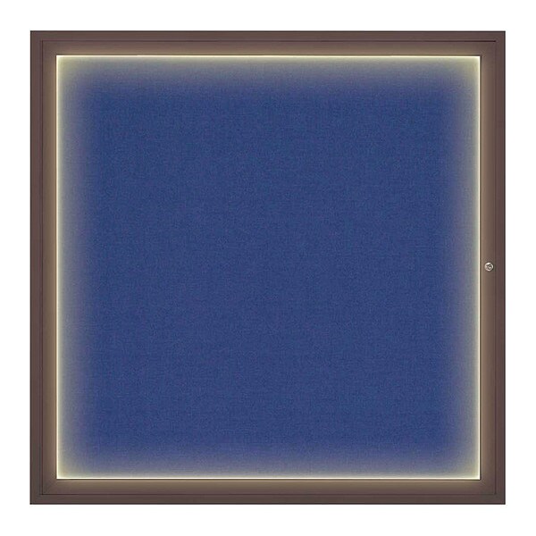 Corkboard, 48"x48", Cobalt Accent/Bronze