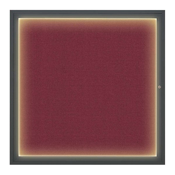 Corkboard, 48"x48", Deep Burgundy/Black