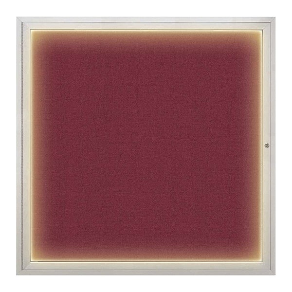 Corkboard, 48"x48", Deep Burgundy/Satin