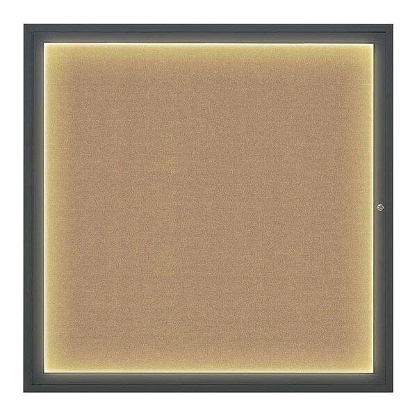 Corkboard, 48"x48", Buff/Black