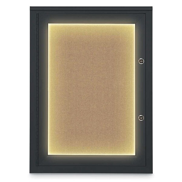 Corkboard, 18"x24", Buff/Black