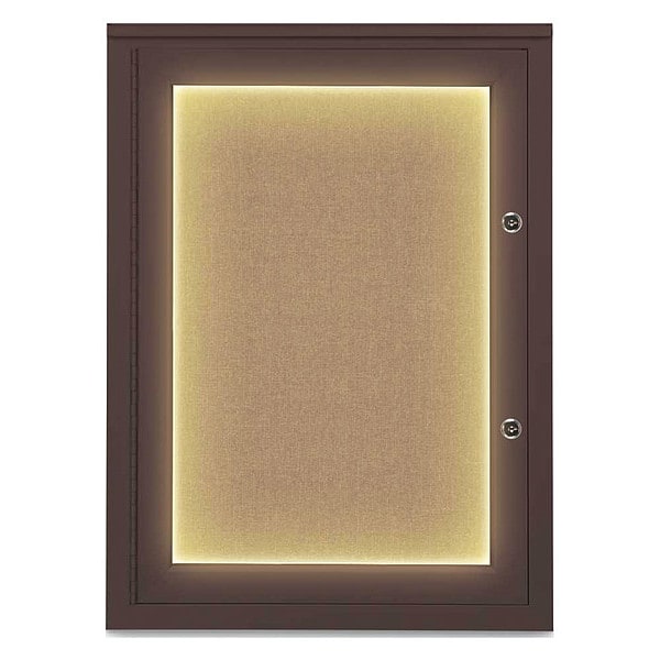 Corkboard, 18"x24", Buff/Bronze