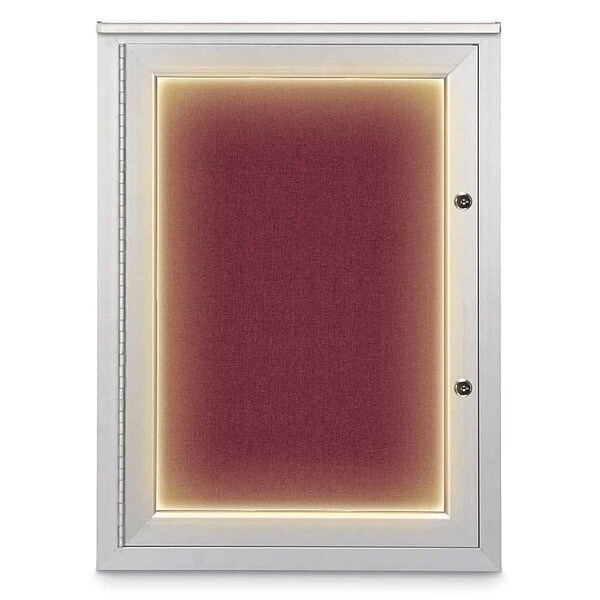 Corkboard, 18"x24", Deep Burgundy/Satin