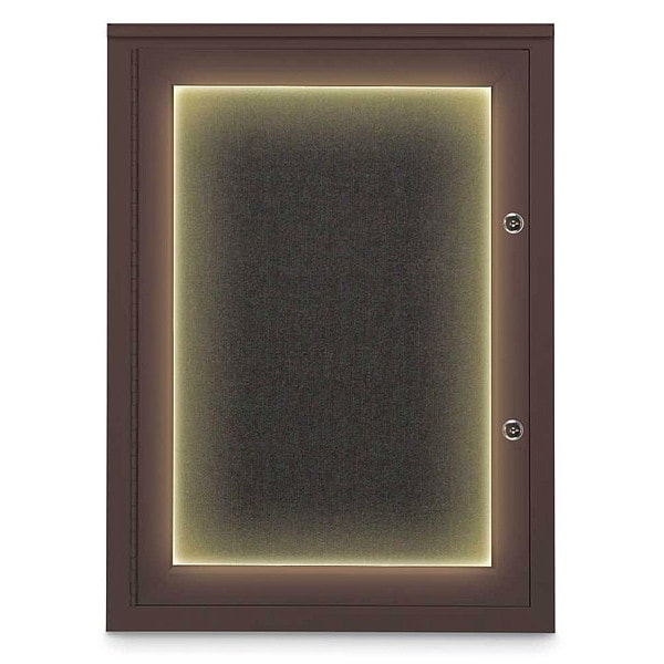 Corkboard, 18"x24", Black/Bronze