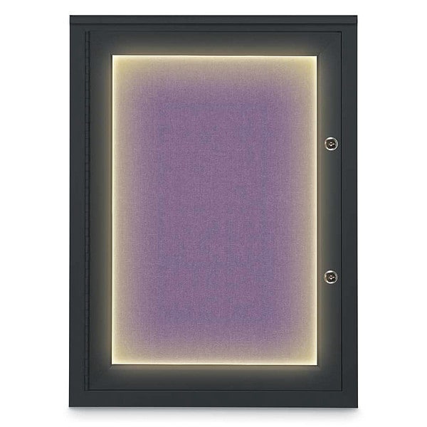 Corkboard, 18"x24", Amethyst/Black