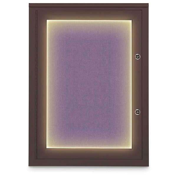 Corkboard, 18"x24", Amethyst/Bronze