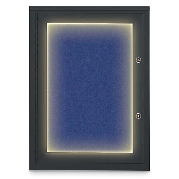 Corkboard, 18"x24", Cobalt Accent/Black