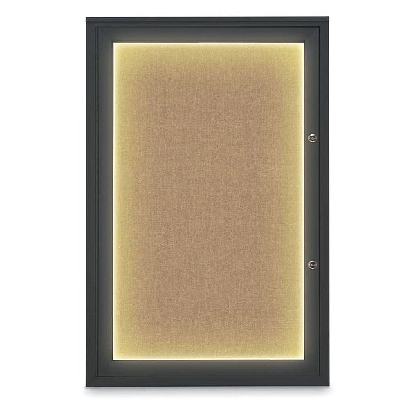 Corkboard, 24"x36", Buff/Black