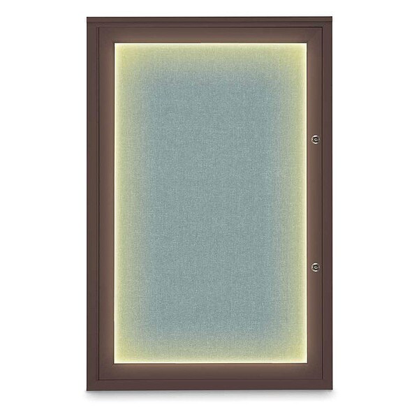 Corkboard, 24"x36", Cloud/Bronze