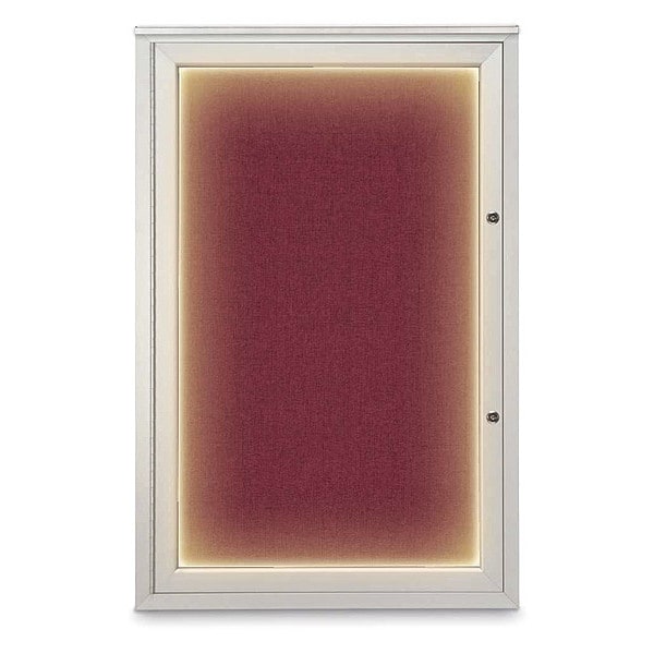 Corkboard, 24"x36", Deep Burgundy/Satin