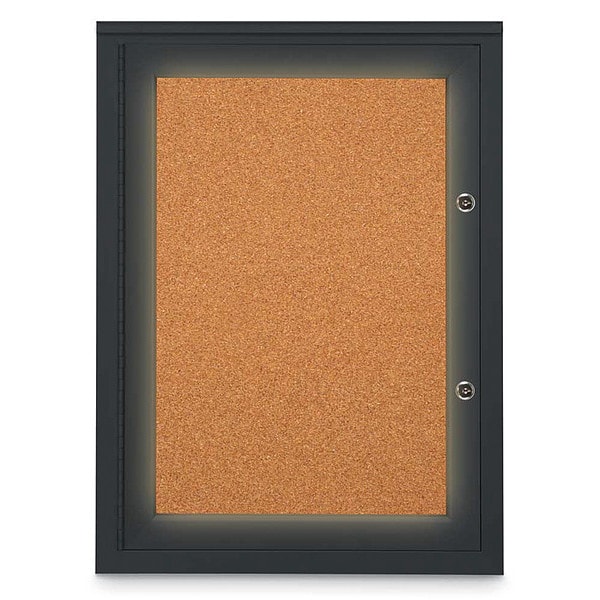 Corkboard, 18"x24", Cork/Black