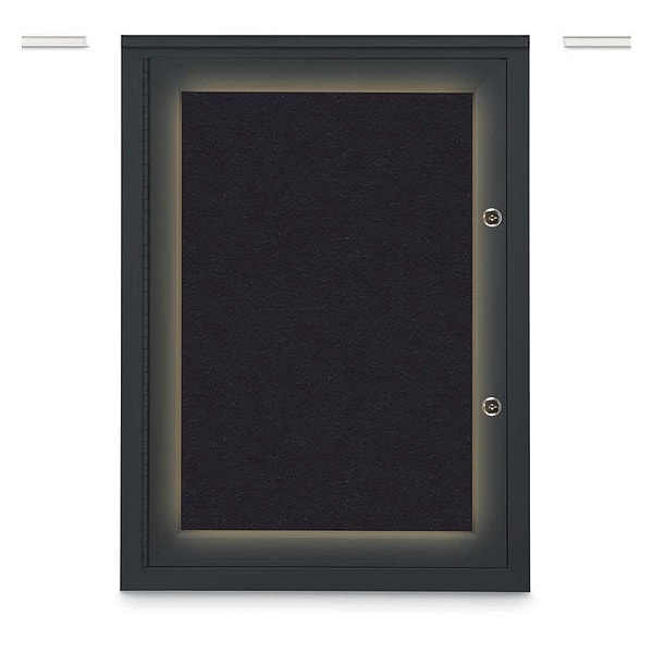Corkboard, 18"x24", Rubber/Black