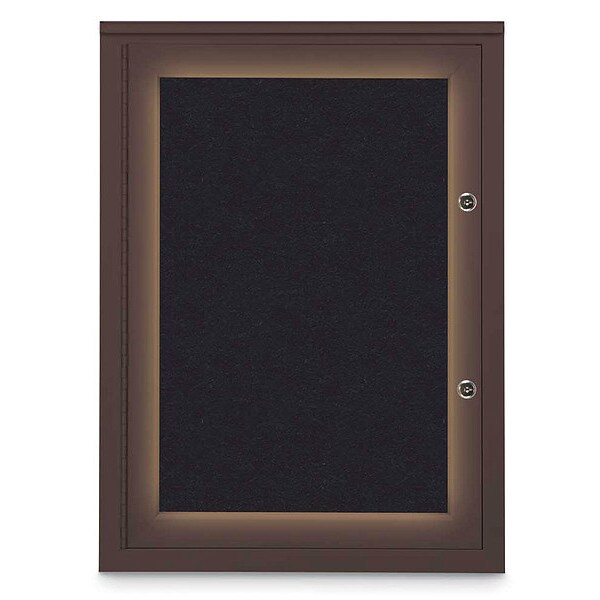 Corkboard, 18"x24", Rubber/Bronze