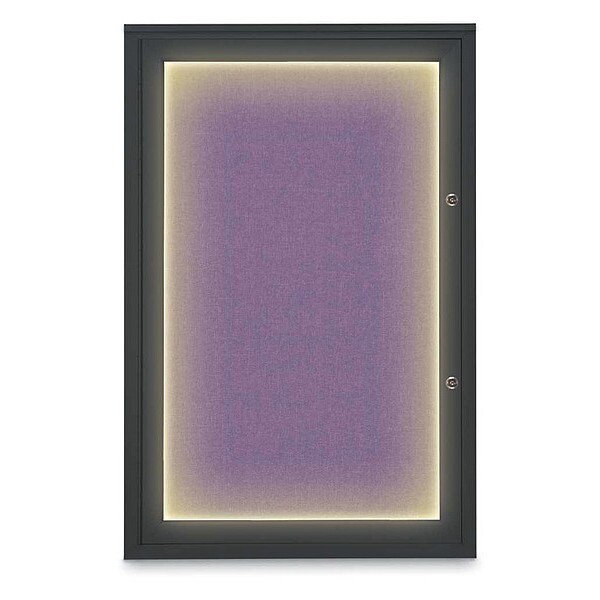Corkboard, 24"x36", Amethyst/Black