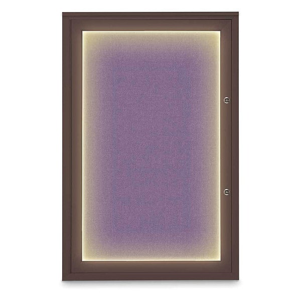 Corkboard, 24"x36", Amethyst/Bronze