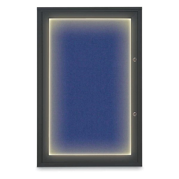 Corkboard, 24"x36", Cobalt Accent/Black