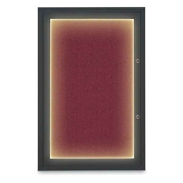 Corkboard, 24"x36", Deep Burgundy/Black