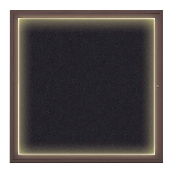 Corkboard, 48"x48", Rubber/Bronze