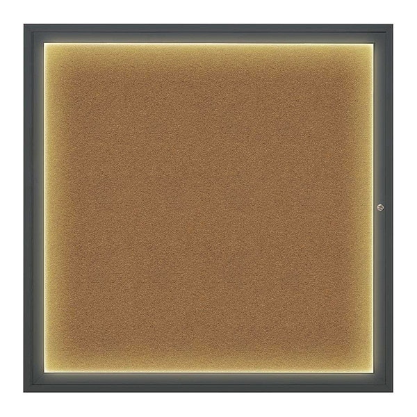 Corkboard, 48"x48", Synthetic Cork/Black