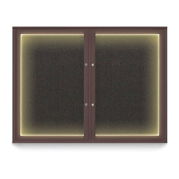 Corkboard, 48"x36", Black/Bronze