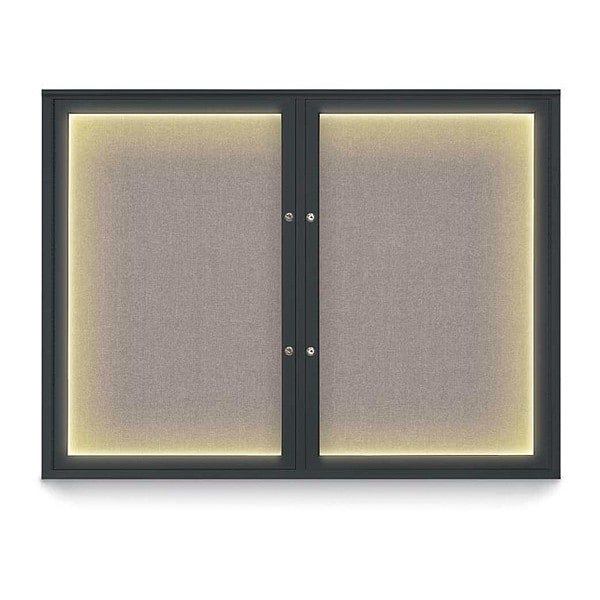 Corkboard, 48"x36", Pearl/Black
