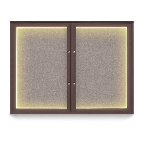 Corkboard, 48"x36", Pearl/Bronze