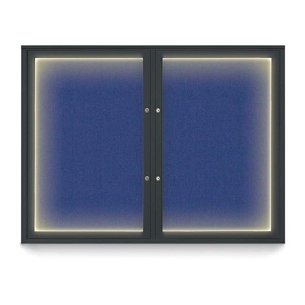 Corkboard, 48"x36", Cobalt Accent/Black