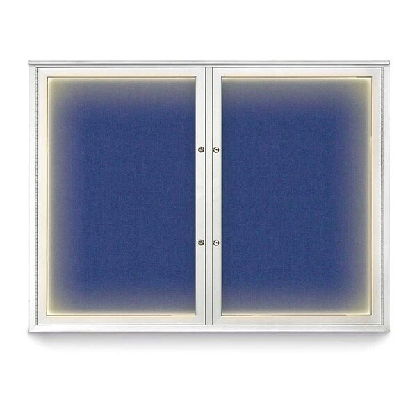Corkboard, 48"x36", Cobalt Accent/Satin