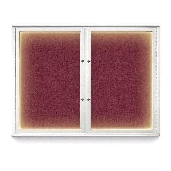 Corkboard, 48"x36", Deep Burgundy/Satin