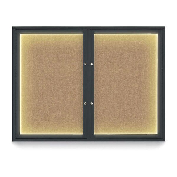 Corkboard, 48"x36", Buff/Black
