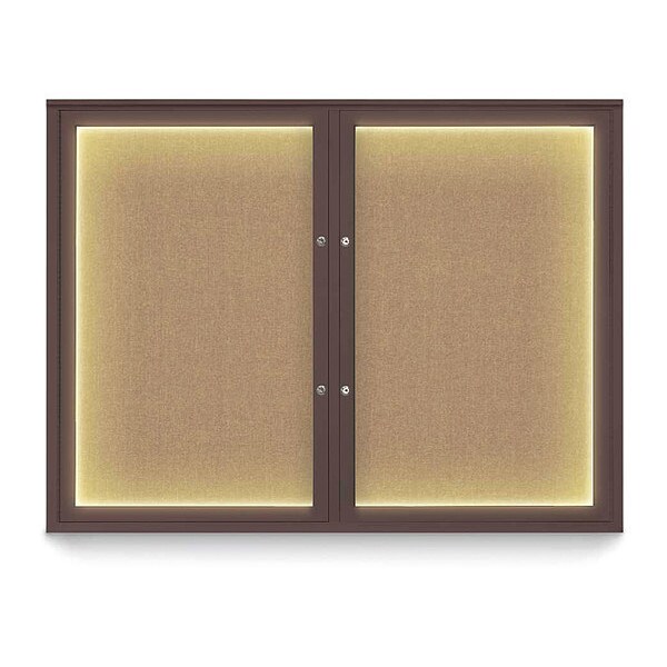 Corkboard, 48"x36", Buff/Bronze