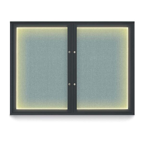 Corkboard, 48"x36", Cloud/Black