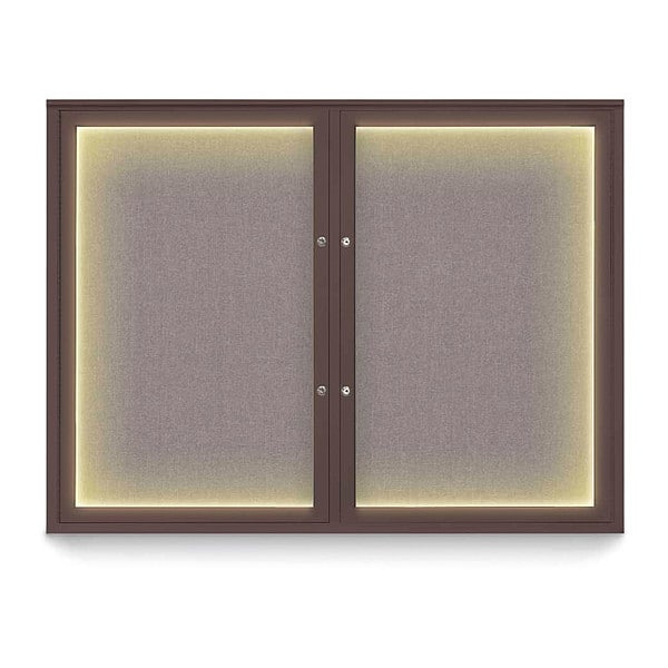 Corkboard, 48"x36", Surf/Bronze